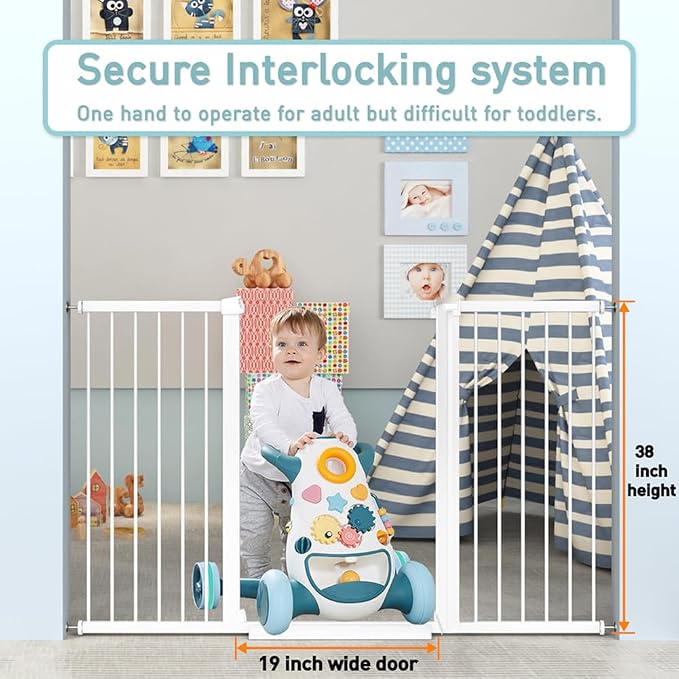 Fairy Baby Narrow Baby Gate 26.8 Inch to 29.5 Inch Wide - Image 6