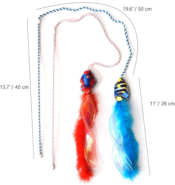 IUHKBH Cat Wand Toy, Saft Kitty Toy - Image 2
