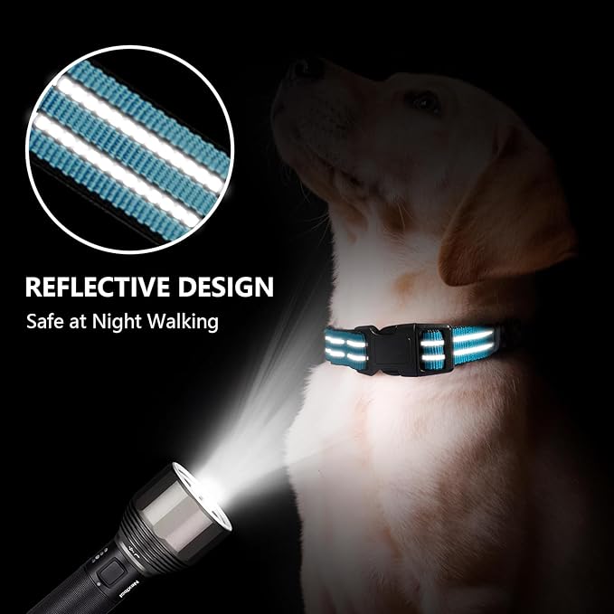 Hikiko Martingale Dog Collars Reflective Nylon Dog Collar - Image 4
