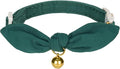 Bunny Ear Cat Collar with Bell and Bow Tie, Breakaway Cute Bowtie Kitten Collars by YUDOTE