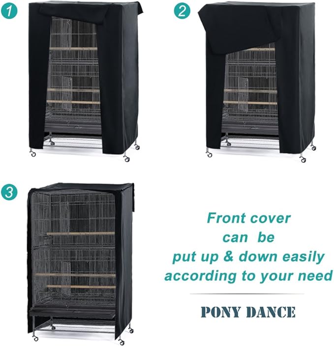 PONY DANCE Pets Product Universal Birdcage Cover Blackout & Breathable Birdcage - Image 4