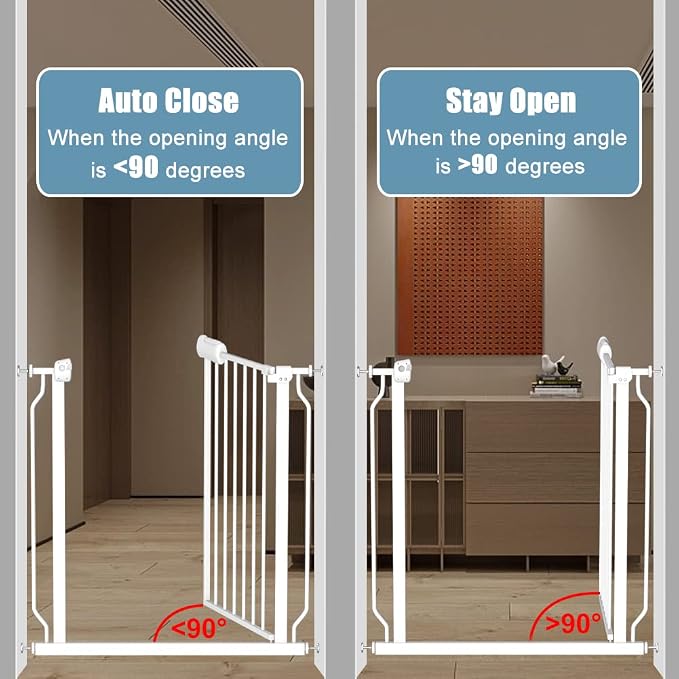 Extra Wide Baby Gate 38.5-43.5 Inch Walk Through Pressure Mounted No Drill - Image 5