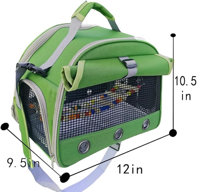 Bird Carrier Travel Cage with Perch, Food Bowl, Pet Backpack, Parrot Carrier - Image 2