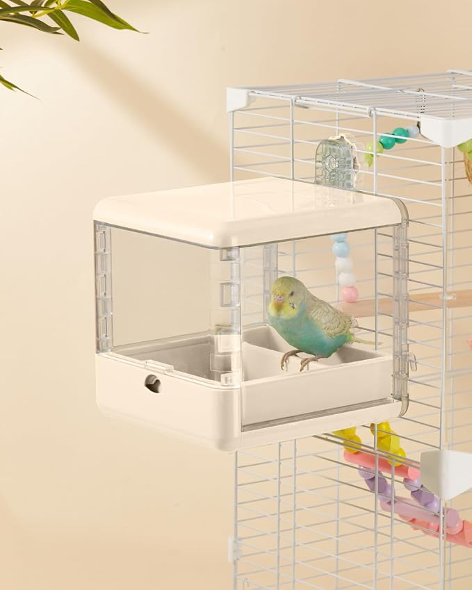 septillar Bird Feeder and Bath for Cage, Hanging Bird Bathtub Bath Shower Box by SEPTILLAR
