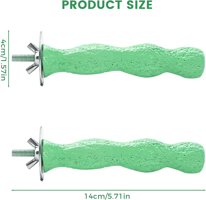 2pcs Bird Beak Grinding Stone, Anti-Slip Parakeet Nail Trimming Stick Resin - Image 2