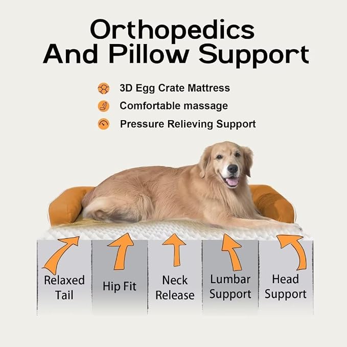 Large Dog Bed Orthopedic Washable, Orthopedic Dog Beds - Image 2