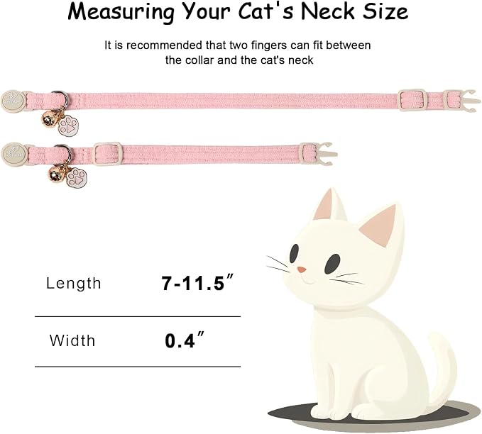 2 Pack Corduroy Cat Collars - Image 4