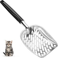 Cat Litter Scoop, Mesh Shovel, Stainless Steel Metal Scoop, Poop Sifting by Apidgrowth