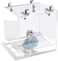 Hanging Bird Bath Cube Bird Bathtub Bath Shower Box Bowl Cage Accessory by GURECOD
