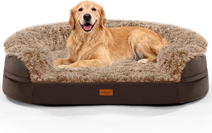 Orthopedic Dog Beds for Extra Large Dogs, Removable Washable Cover, Waterproof by iweepet