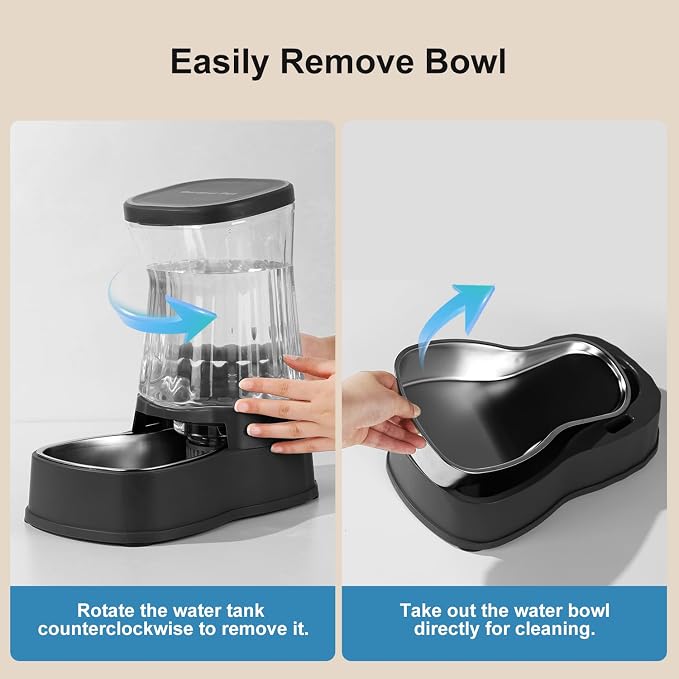 Gardner Pet Automatic Dog Water Dispenser Gravity Stainless Steel Water Waterer - Image 7