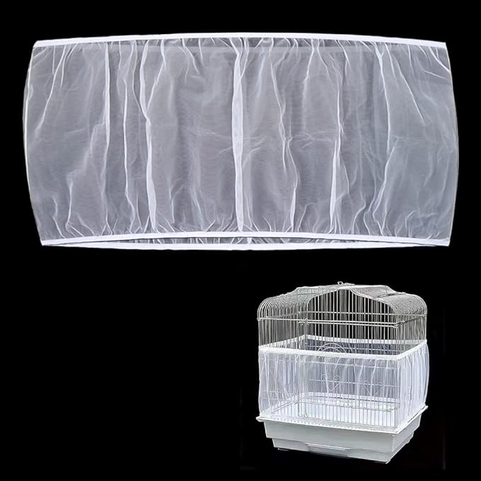 Soft Airy Bird Cage Net Cover, Bird Cage Seed Catcher, Skirt Guard Gauze by Unknown