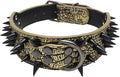 Serijoars Spiked Studded Dog Collar, PU Leather Dog Collar, Adjustable Pet by Serijoars