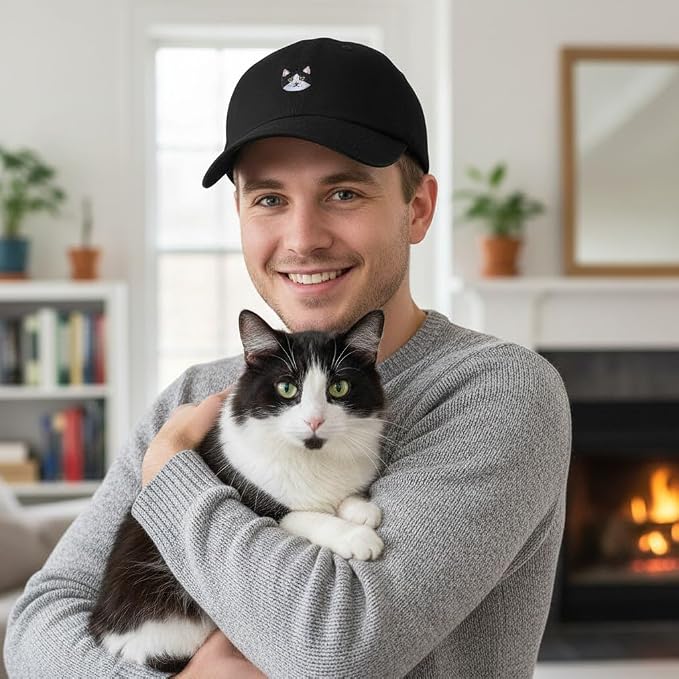 Cat Mom & Dad Hats for Proud Cat Parents | for Men & Women | Embroidered Text - Image 5