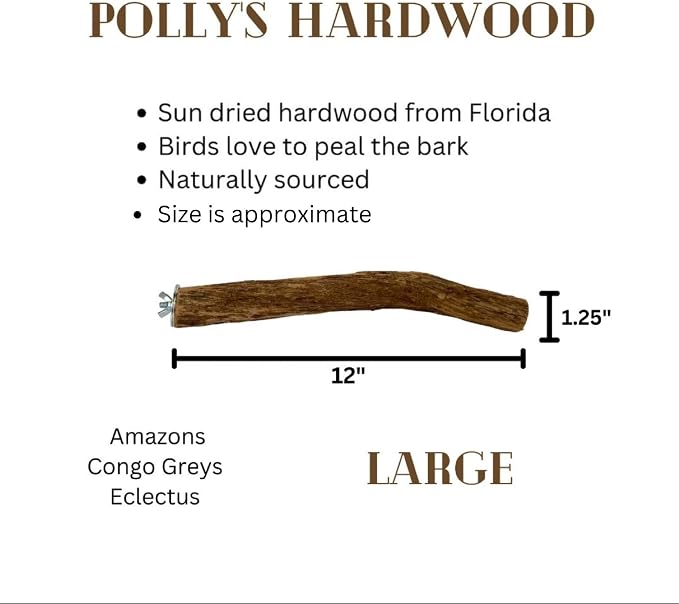 Polly's Hardwood Bird Perch - Image 3