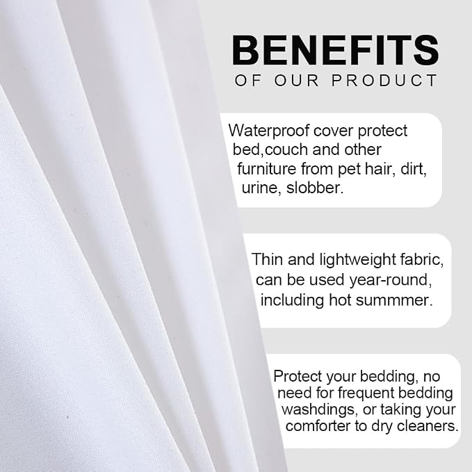 DUJUIKE Waterproof Bed Cover for Dog and Cats, Pet Hair Resistant Bed Sheet - Image 7