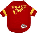 NFL Kansas City Chiefs Dog & Cat T-Shirt, Medium. Football Pet Shirt by PETSFIRST
