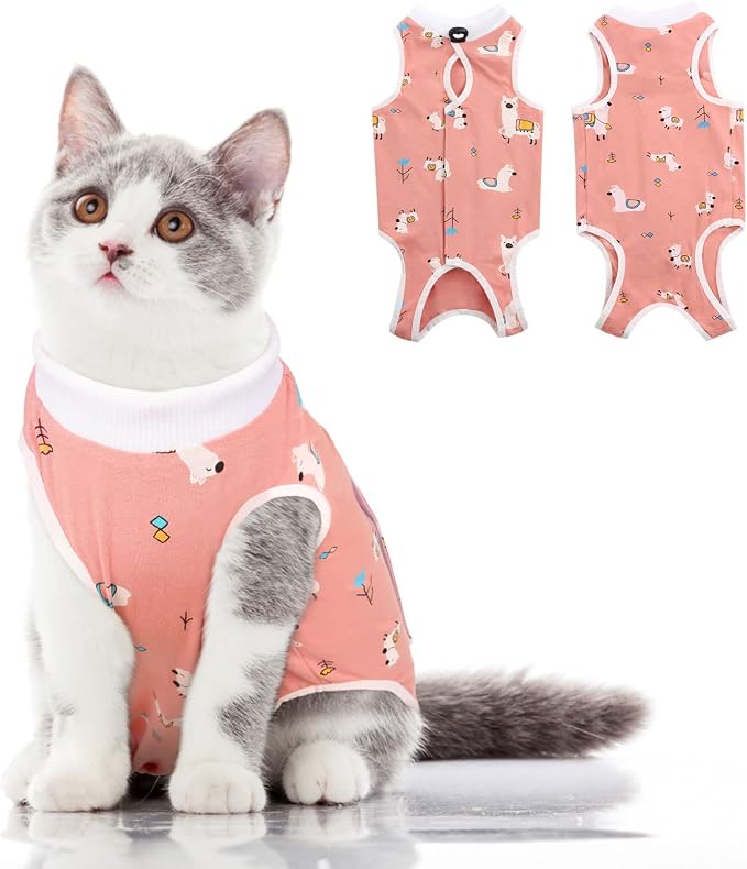 SUNFURA Cat Recovery Suit, Kitten Surgical Full Bodysuit by SUNFURA
