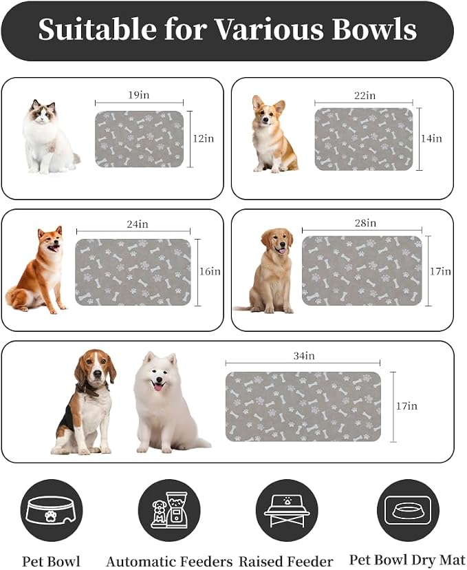 MontVoo Dog Food Mat-Pet Feeding Mat - Image 4