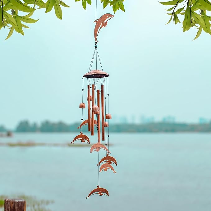 Dolphin Wind Chimes for Outside, Dolphin Gifts for Women/Men/Sympathy - Image 7
