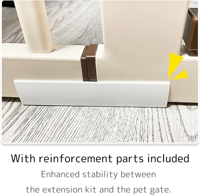 Lumizone Extra Tall Pet Gate 55.12" High Pressure Mounted 8.27" Wide Extension - Image 3
