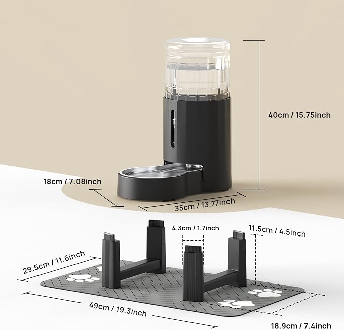 CZPET Elevated Dog Water Bowl Dispenser 8L - Image 3