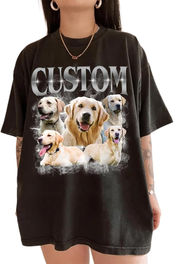 NAZENTI Personalized Dog Mom Sweatshirt, Custom Design Your Own Shirt From Photo by Nazenti