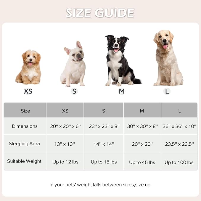 JOEJOY Donut Dog Bed Medium Size Dog, Cute Round Calming Pet Bed - Image 5