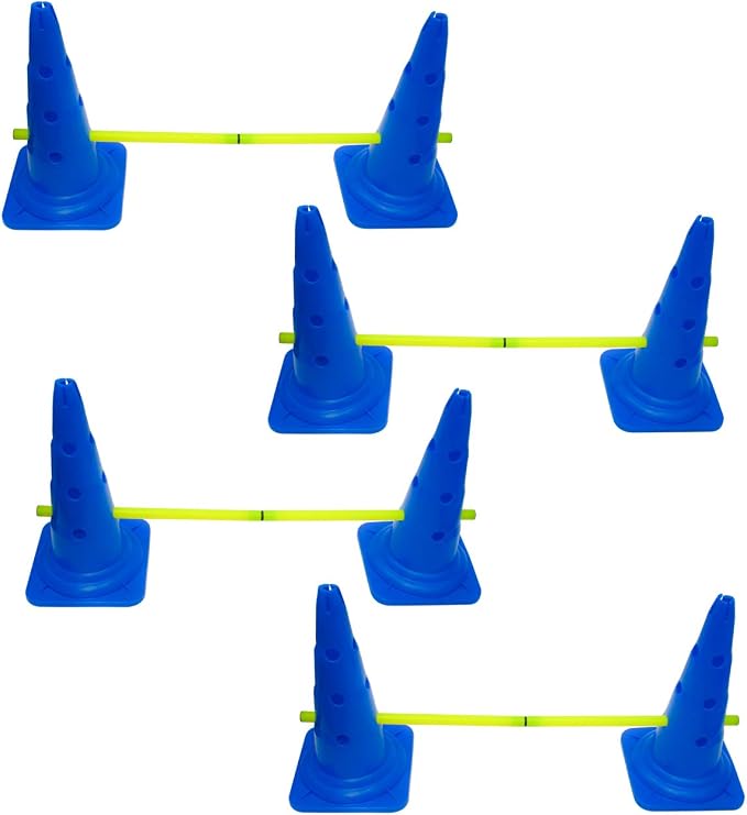 Trademark Innovations Dog Agility Jump Course Training Cone Hurdles Set - Image 4
