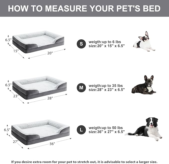 Orthopedic Dog Bed for Medium Dogs, Egg Crate Foam Bed for Medium Dogs - Image 4