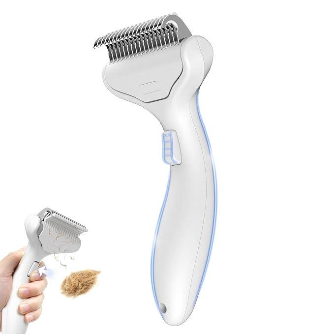 Undercoat Shedding Brush for Dogs & Cats – Professional Deshedding & Dematting by VVWVVW