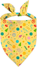 Birthday Dog Bandanas, Double Side Reversible Large Pet Bandanas, Celebration by Unknown