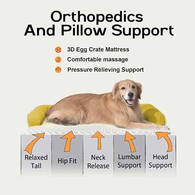 Large Dog Bed Orthopedic Washable - Image 2