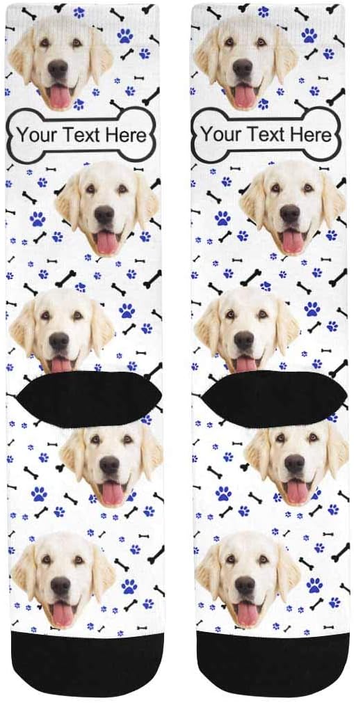 MyPupSocks Custom Personalized Photo Pet Face Socks, Cat and Dog Tracks Paws - Image 6