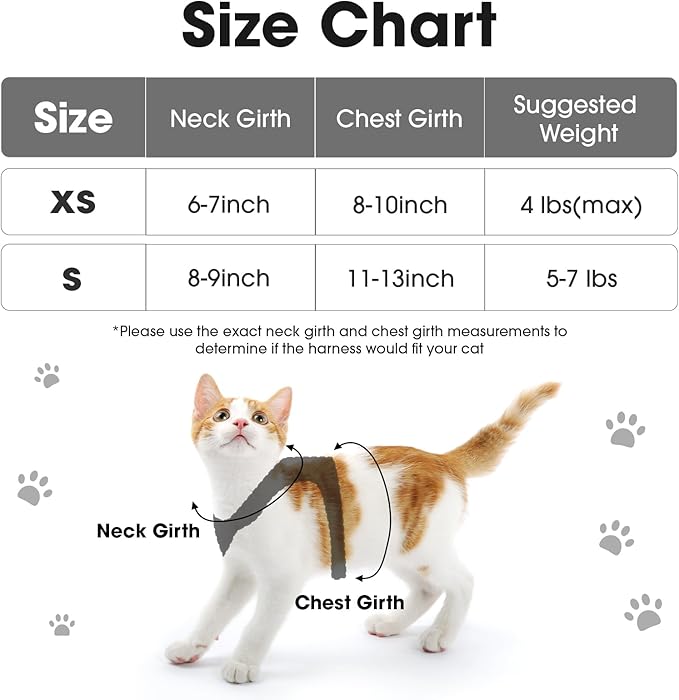 Cat Harness and Leash Set for Walking Escape Proof, Soft Adjustable Kitten - Image 2