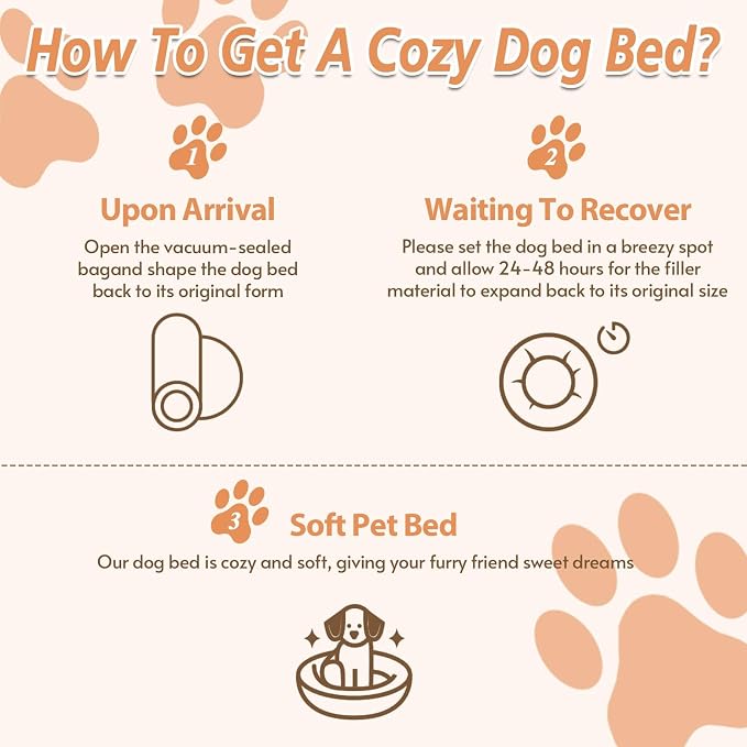 JOLLYVOGUE Calming Dog Bed Medium Size Dog, Anti-Anxiety Donut Medium Pet Bed - Image 8