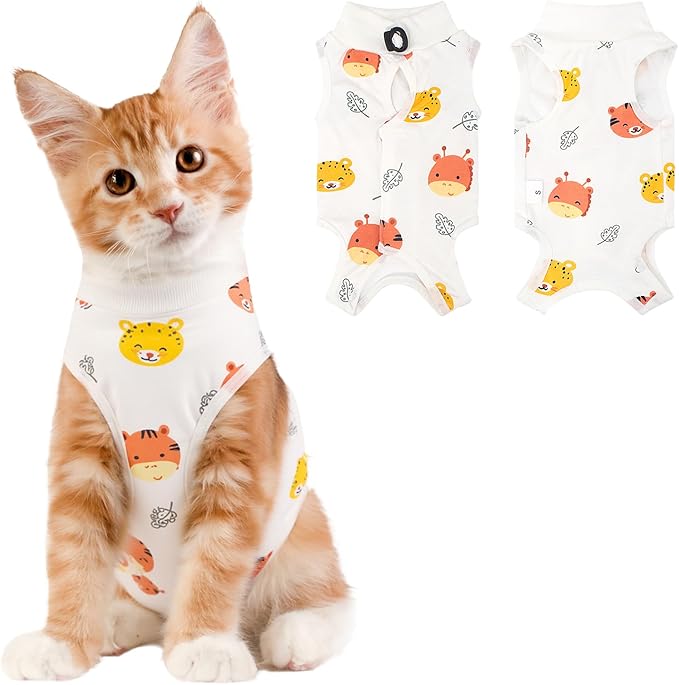 Cat Recovery Suit Female, Breathable Cat Onesie After Surgery Female by Coppthinktu