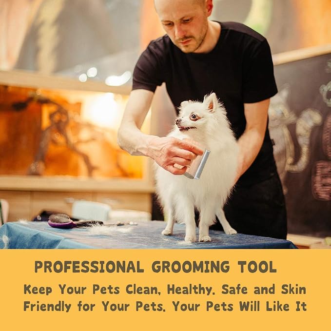 Deshedding Grooming Tool for Dogs, Cats & Horses, Ergonomic Design Wood Groom - Image 5
