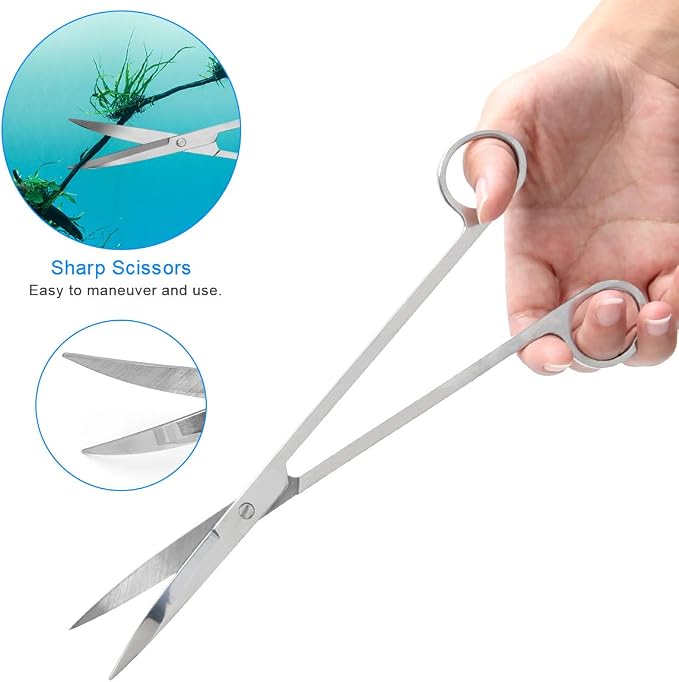 Luxiv Aquarium Aquascape Tools Kit, 6 in 1 A Aquatic Plant Aquascaping Tool - Image 5