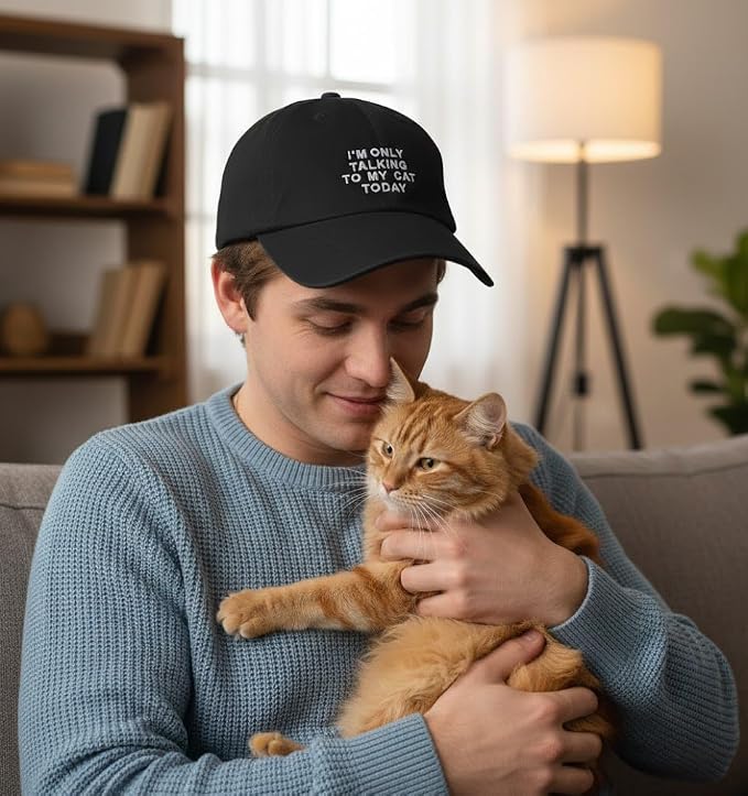 Cat Mom & Dad Hats for Proud Cat Parents | for Men & Women | Embroidered Text - Image 6