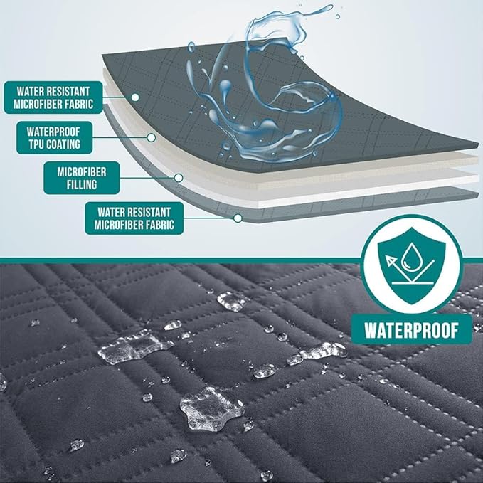 PetAmi Waterproof Couch Cover for Dogs, Waterproof Pet Blanket, Reversible - Image 3