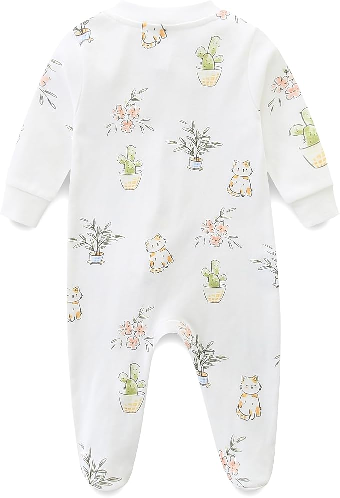 Unisex Baby Boy and Girl Zipper Onesie Toddler Footie One-Piece Infant Romper - Image 2