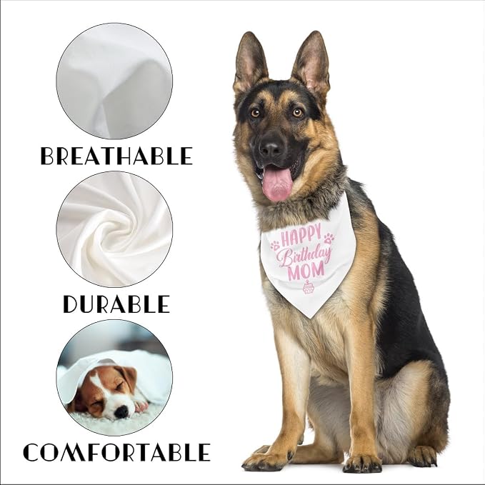 Happy Birthday Mom Dog Bandana - Image 4