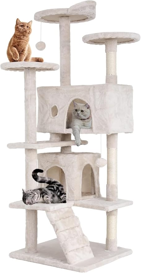 54in Cat Tree Cat Climbing Tower by Home