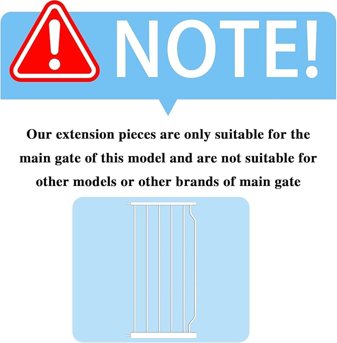 Extra Wide Baby Gate 14.17in Wide Extensions Walk Through Baby Gate Pressure - Image 2