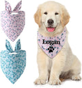 Personalized Dog Bandana Embroidered Name Custom Neckwear Dog Scarf Triangle by Ulicoprofessionalpersonalized