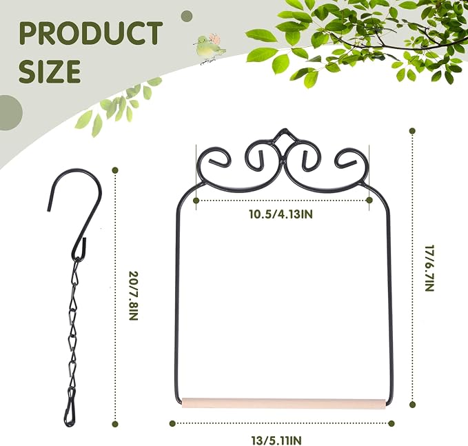 2PK Metal Frame Hummingbird Swings and Perches - Image 2
