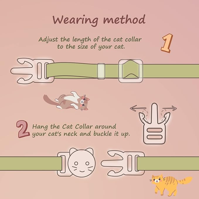 2 Pack Cotton Breakaway Cat Collar - Image 4