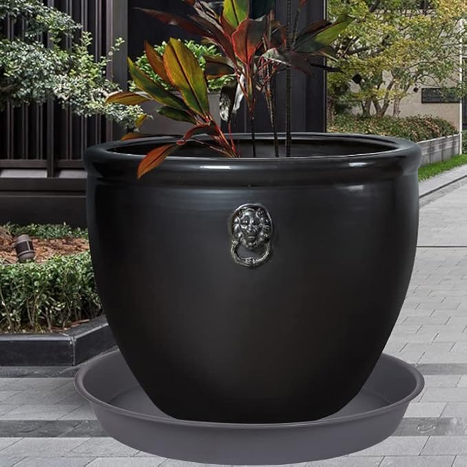 2 Pack of 14 inch Plant Saucer, Heavy Duty Round Plastic Plant Water Tray - Image 8