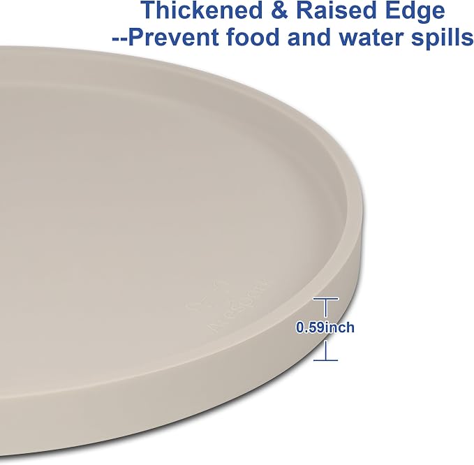 Arespark Cat Food Mat, Round Eating Plates Tray - Image 5